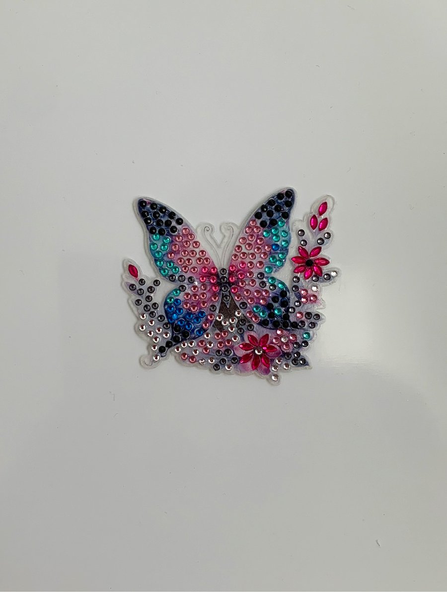 Crystal Art Butterfly Fridge Magnet. Design 1