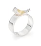 Gaudi by Fedha - polished sterling silver ring with Keum Boo detailing - Image 1