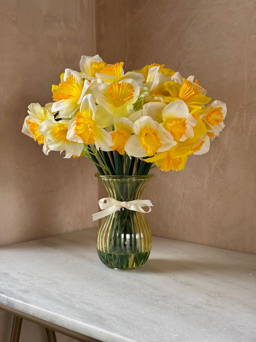 Daffodil forever bouquet in vase