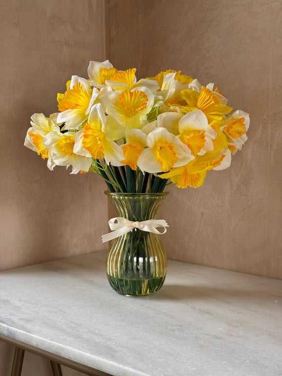 Daffodil forever bouquet in vase