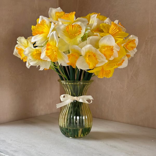 Daffodil forever bouquet in vase