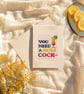 Cheeky Cocktail Birthday Card, Rude Hand Embroidered Greeting Card, Funny Card
