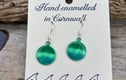 Enamelled sea&beach earrings 