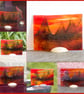"Red Sky" -  A Fused Glass Picture - 9250 - Image 9