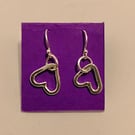  silver heart earrings