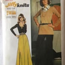 A vintage sewing pattern for a misses' top, skirt and trousers in size 10 