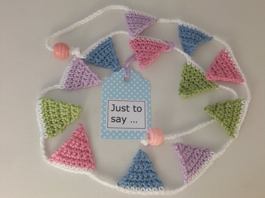 Candy-Coloured Mini Bunting Keepsake Card