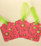 Pack of 3 pink and green gift tags - Image 1