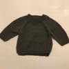 Hand knitted cotton baby jumper