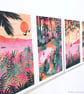 Sundown Art Print: Paradise Collection: palm tree, summer island holiday - Image 4