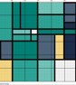 277B - Art Deco Cross Stitch Pattern: Geometric Cool Colors (PDF Counted Chart) - Image 4