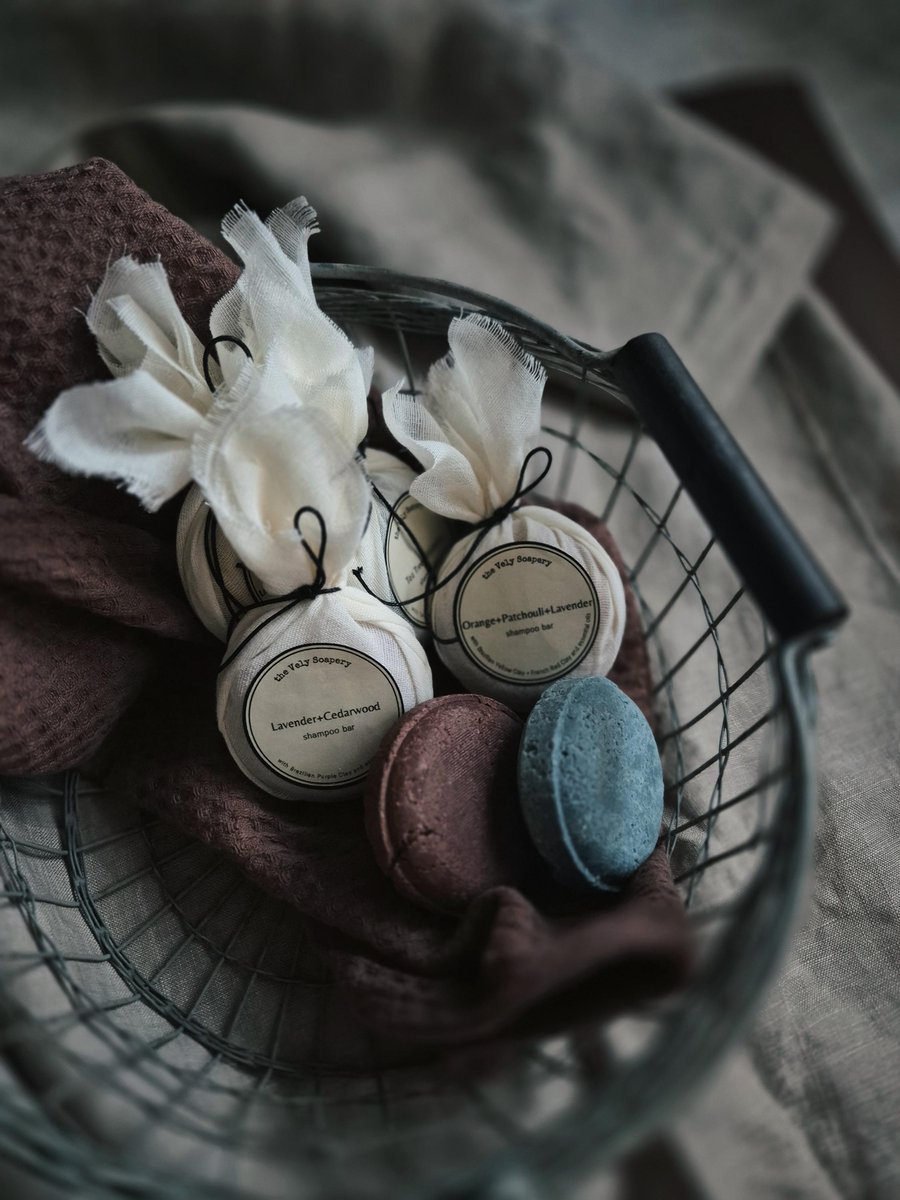 Solid Shampoo Bar with Argan Oil, Serbian Blue Clay, Tea Tree and Rosemary
