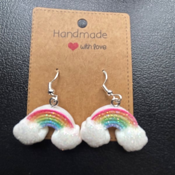 Sterling Silver Earrings - Rainbow - Brand New & Sealed!! 