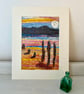Moonlight shadows at low tide, landscape print - Image 4