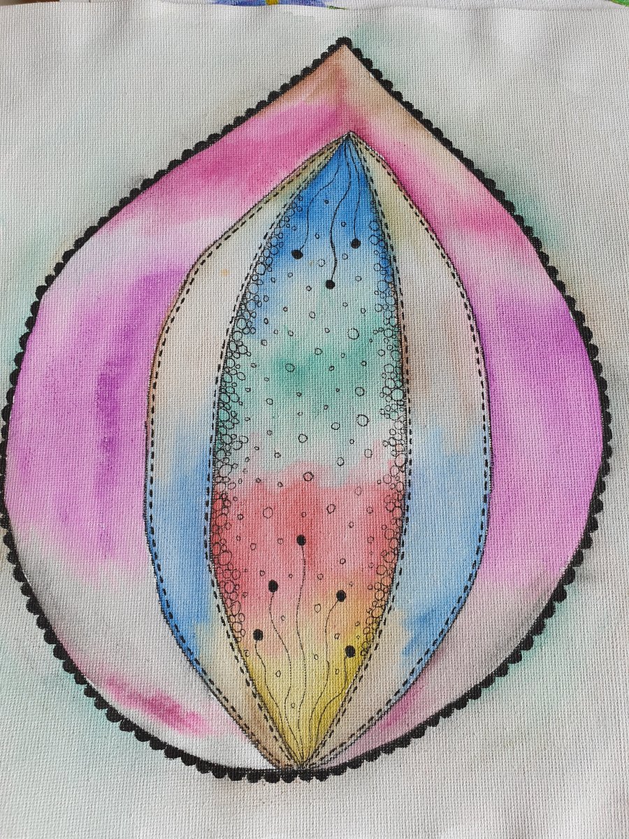 Colourful leaf original watercolour