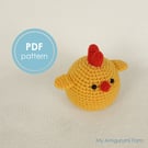 PATTERN: crochet chicken pattern - amigurumi chicken pattern - spring chicken 