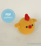 PATTERN: crochet chicken pattern - amigurumi chicken pattern - spring chicken 