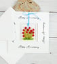 Happy Anniversary Card with Fused Glass Red Roses Keepsake