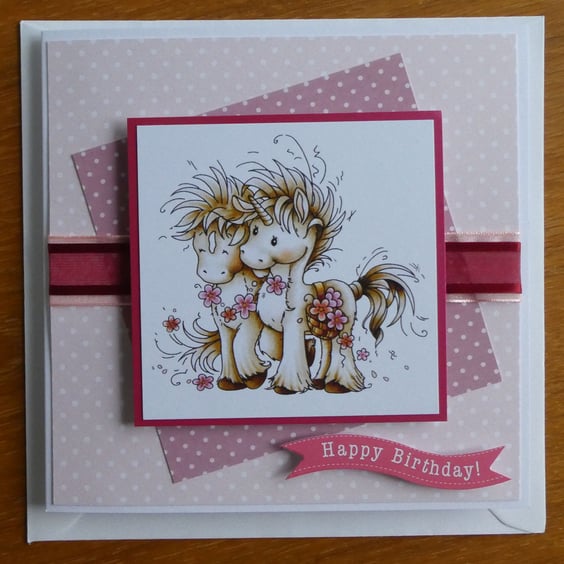 Unicorn Birthday Card - Happy Birthday