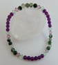Amethyst, Moss Agate & Crystal Bracelet - Birthday, Anniversary, Gifts For Her - Image 7