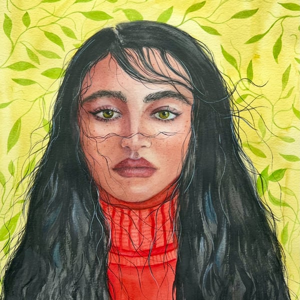 Autumn, watercolor painting