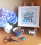A Wire Blue & White Pot of Tea. An original handmade mixed media artwork. - Image 4