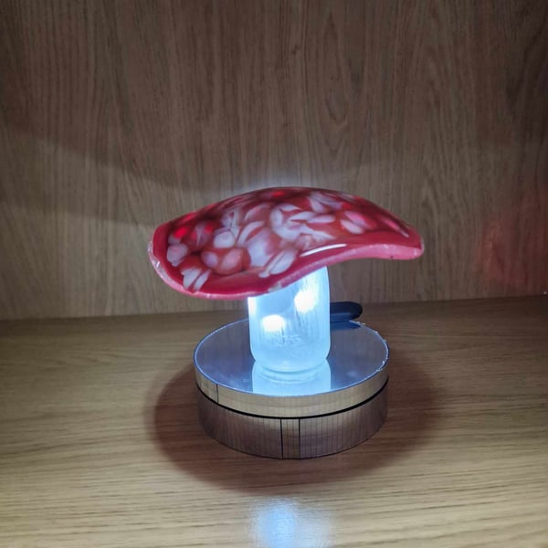 Magical Handcrafted Fused Glass Fairy Lamp