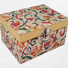 Floral Decorated Wooden Trinket Keepsake Box 12cm