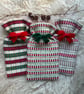 Mini Hot Waterbottle - Red & Green. Handwoven in Wales - Image 5