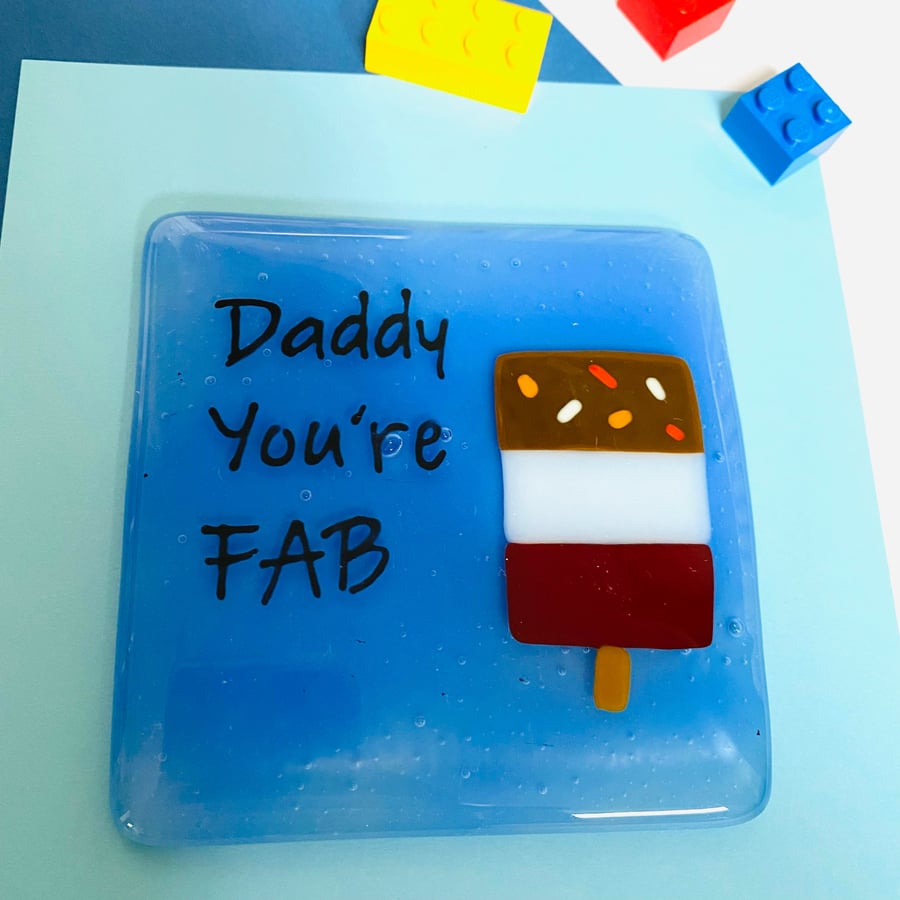 Fathers Day Coasters - Daddy you're FAB can be customised 