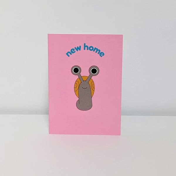 Snail, new home greetings card