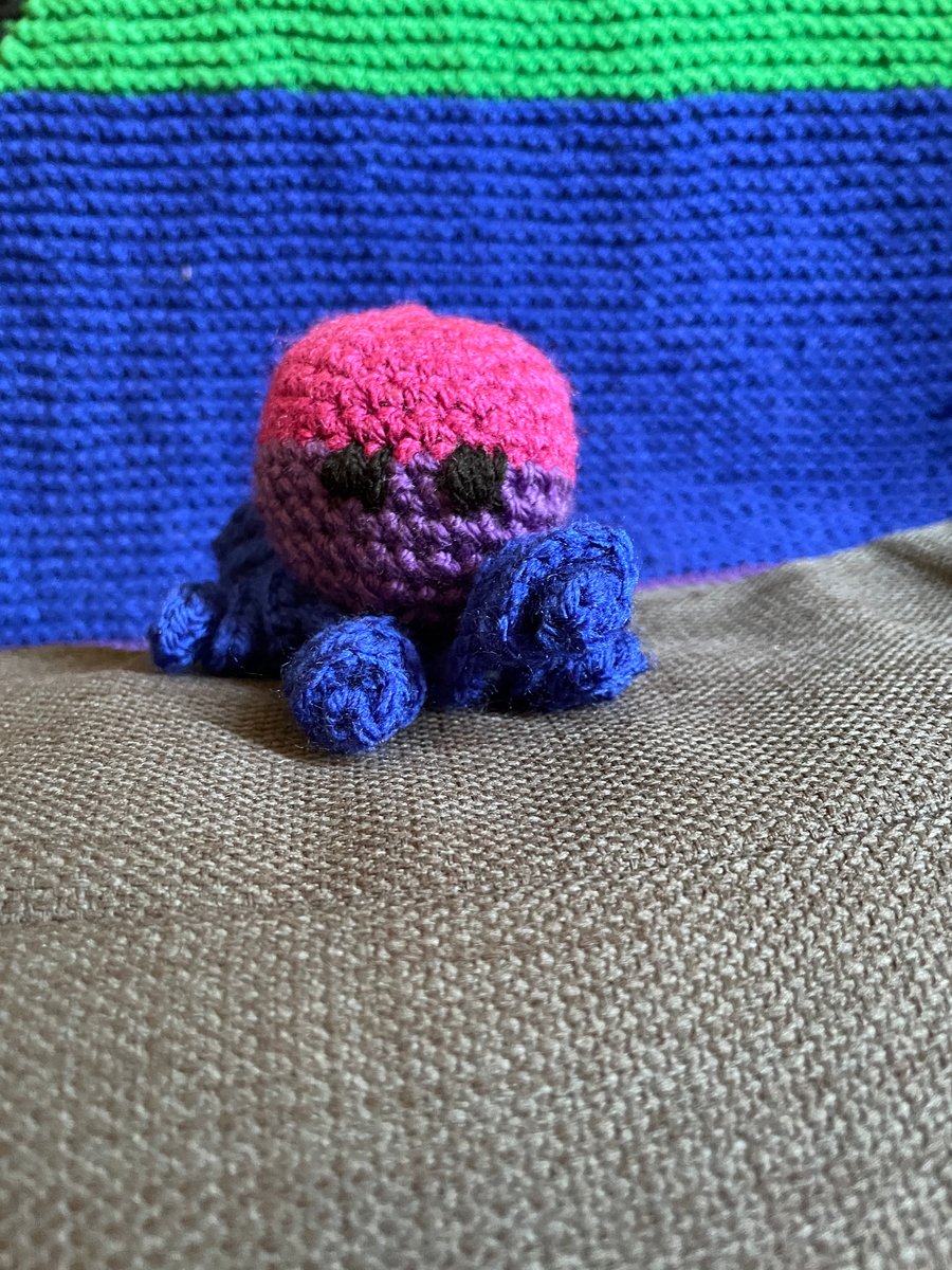 Crochet Bisexual Flag Octopus