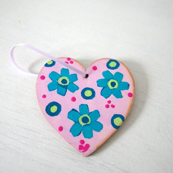 Turquoise Flowers Decoration, Pink Valentine's Day Heart, Mother's Day Gift