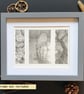 Pencil drawings 4- Deer, waterlilies, tree, original drawing, A5 artwork - Image 2