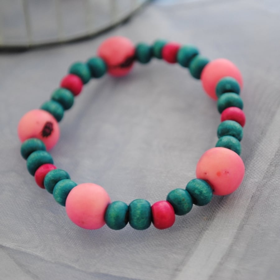 Child-Pink tagua bracelet