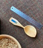 Asymmetric Birch Wood Eating Spoon with Painted Handle - Image 6