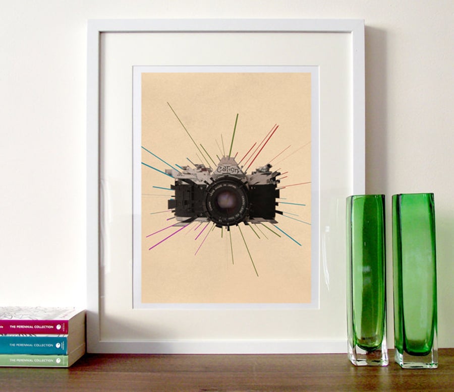 Photography A3 poster print vintage Canon Camera 35mm SLR