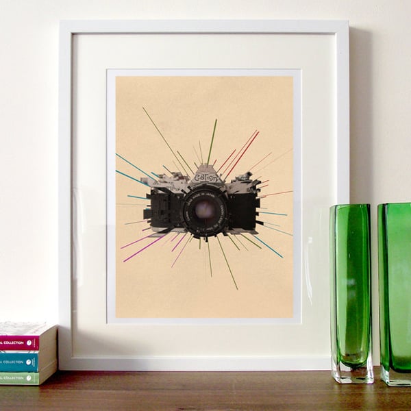 Photography A3 poster print vintage Canon Camera 35mm SLR