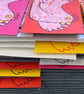 Happy Chicken original screen print by Jo Brown - Image 3