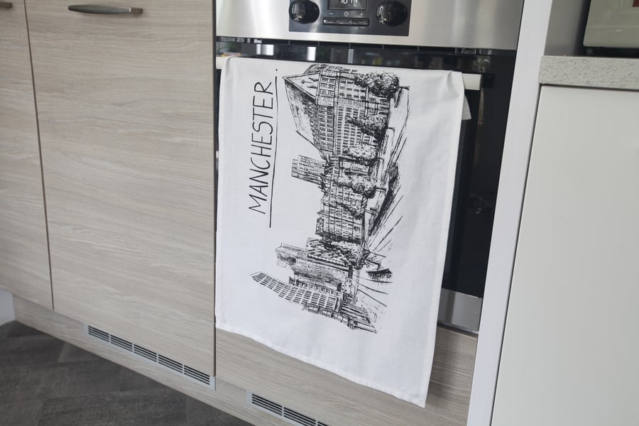 Manchester Skyline Tea Towel