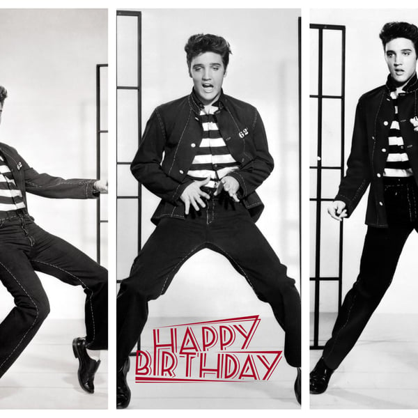 Happy Birthday Elvis Card A5