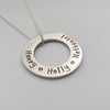 Mum Necklace hand stamped personalised childrens name necklace for Mummy Grandma