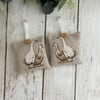 Lavender Sachets: Set of 2 in Duck Cotton Rich Linen Fabric, Sleep