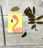 Flamingo Miniature Original ACEO painting - One of a kind