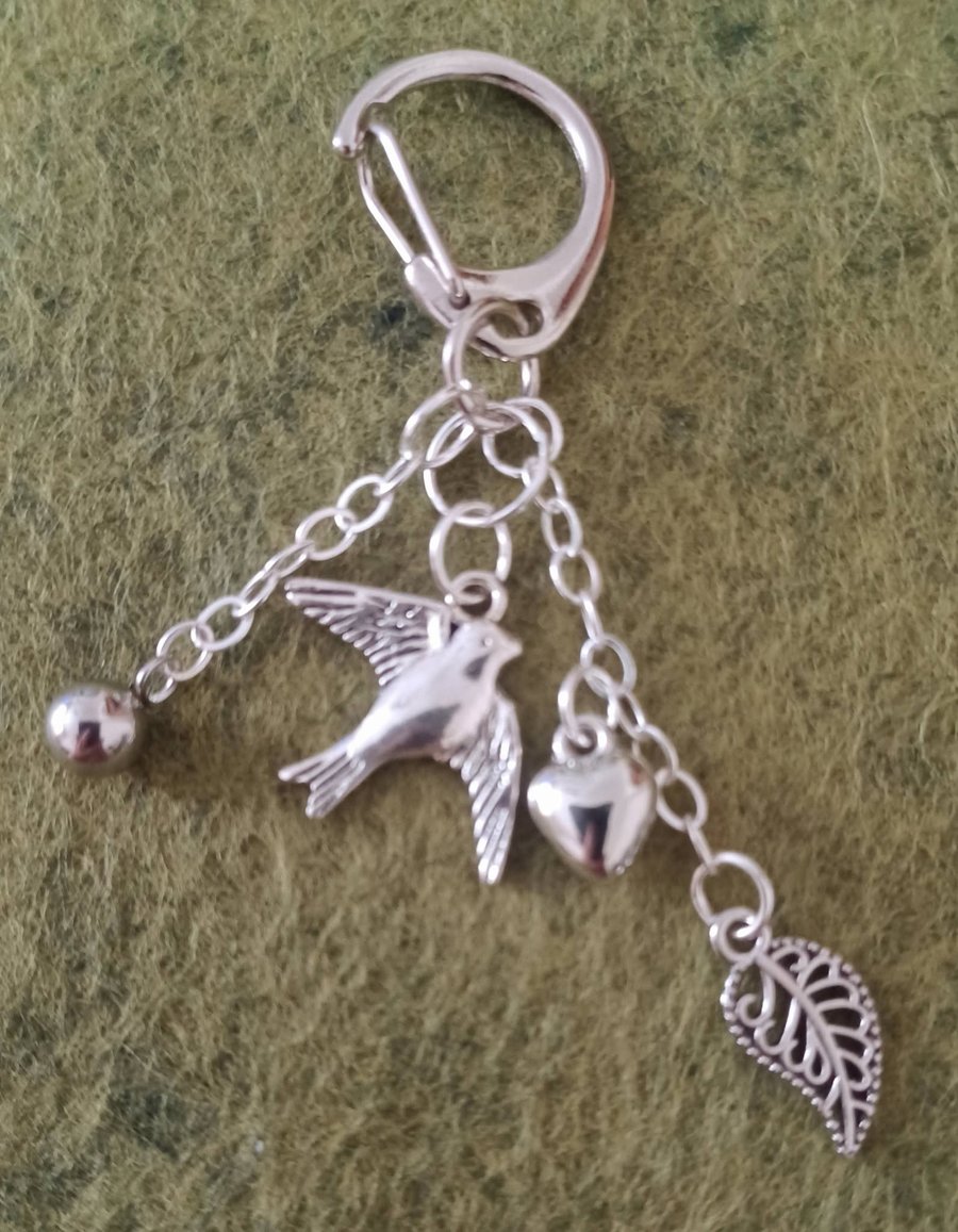 Handmade Bird Bag Charm