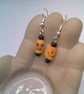 Halloween Bone Skull And Black Bead Earrings, Halloween Earrings, Gift for Her - Image 8