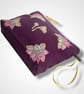 Purple Lotus Flowers Linen Makeup Bag - Image 4