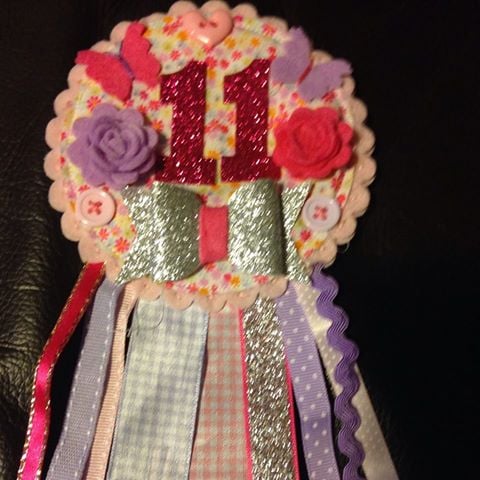 Birthday Bow  badge-Rosette- Female