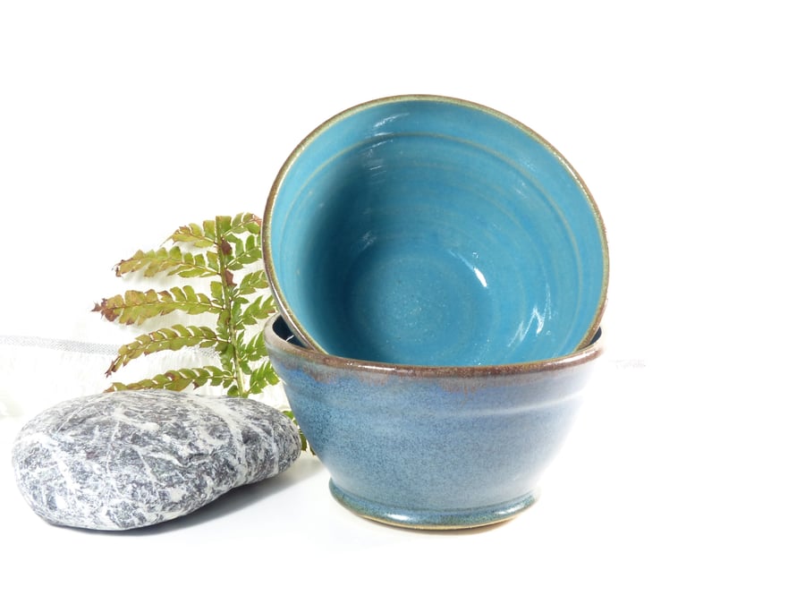 Smooth Calm Waters Landscape Breakfast - Soup  - Tapas Bowls Ceramic Stoneware 