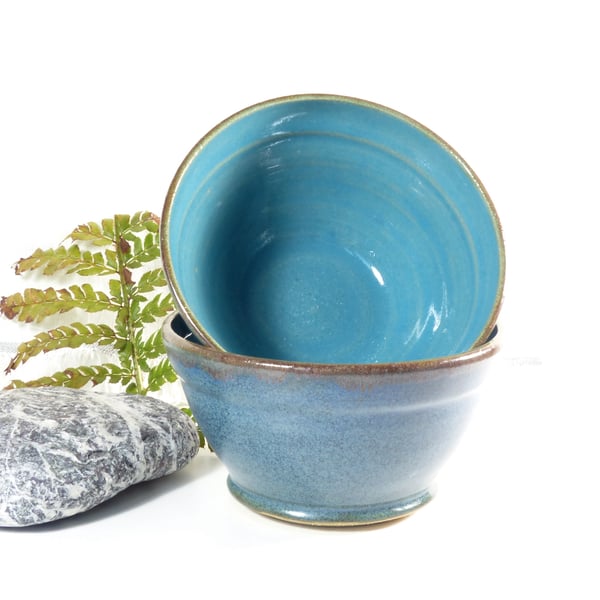 Smooth Calm Waters Landscape Breakfast - Soup  - Tapas Bowls Ceramic Stoneware 